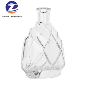 Botellas de Tequila y <span class=keywords><strong>Ron</strong></span> de Cristal Zhengshun de 700ml/750ml/1000ml con Tapón de Corcho Pintado de <span class=keywords><strong>Negro</strong></span>, Transparentes y Planas, Venta al Por Mayor - Product Image 2