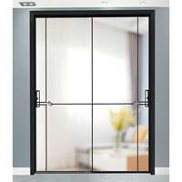 Porte coulissante en bois massif avec cadre ultra-fin pour chambre à coucher, salon, taille personnalisée, isolation thermique, étanche, intelligente