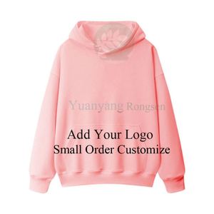 Sudadera con capucha oversize de algodón suave para hombre y mujer, <span class=keywords><strong>ropa</strong></span> deportiva de forro polar para niña, top de talla grande - Product Image 3