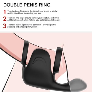 Vibratore Prostatico per <span class=keywords><strong>Uomo</strong></span> in Silicone, Anello Ritardante per Massaggio e Masturbazione Maschile, Dispositivo per Allenamento e Divertimento Adulti - Product Image 3
