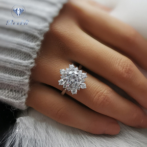 <span class=keywords><strong>Moissanite</strong></span>-Anillo de boda clásico de lujo para mujer, joyería de diamante, joyería de alta calidad - Product Image 5