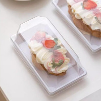 Boîte d'emballage rectangulaire transparente de qualité alimentaire pour fraises, croissants, sandwichs, hamburgers, hot-dogs, saucisses, sushis et pains