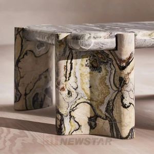 Newstar โต๊ะกาแฟหินสำหรับห้องนั่งเล่นทันสมัยปรับแต่งด้วยหินอ่อนธรรมชาติโต๊ะกาแฟเฟอร์นิเจอร์หินสำหรับห้องนั่งเล่น - Product Image 4
