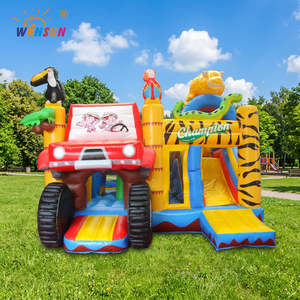 รถบรรทุกเป่าลม WINSUN ชุดคอมโบรถบรรทุกเป่าลมพร้อมแทรมโพลีนเป่าลมสำหรับเด็ก - Product Image 1
