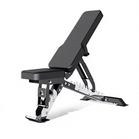 Banc de musculation commercial pliable en métal, inclinable et réglable, avec support pour haltères, chaise de fitness et équipement de gym d'assistance assise