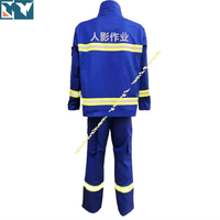 Tenue de travail réfléchissante bleu marine, deux pièces, combinaison de travail d'urgence, veste et pantalon