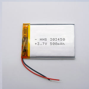 3mm मोटाई रिचार्जेबल लाइपो बैटरी 303450 के लिए 3.7v 500mah 1.85wh इलेक्ट्रॉनिक उत्पाद - Product Image 5