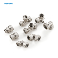 Fournisseur d'usine de raccords de compression en laiton forgé avec surface lisse pour la connexion de tuyaux PEX, accessoires de plomberie pour tubes d'eau