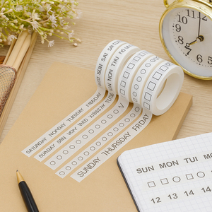 Cinta Adhesiva Decorativa Premium con Impresión Personalizada de Días de la Semana - Product Image 4