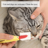 Brosse de toilettage pour animaux de compagnie, écologique et luxueuse, pour chiens et chats, outil de nettoyage des yeux, peigne anti-taches de larmes pour usage en salle de bain