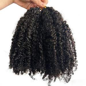 Extensiones <span class=keywords><strong>de</strong></span> <span class=keywords><strong>Cabello</strong></span> Humano Virgen con Pluma Rizada Piexie Sin Procesar, Extensiones <span class=keywords><strong>de</strong></span> <span class=keywords><strong>Cabello</strong></span> Humano con Cutícula Alineada - Product Image 6