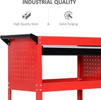 Chariot à outils à 3 niveaux JINFENG, chariot de rangement roulant avec tiroir, étagère, panneau perforé, capacité de charge de 50 kg, dimensions personnalisées