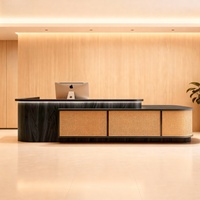 Comptoir de réception en bois massif de style Wabi Sabi pour maison d'hôtes, bar, salon de beauté, restaurant japonais et coréen, salon de thé rétro