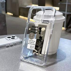 Pour <span class=keywords><strong>iPhone</strong></span> 14 13 12 11 Pro Max XSmax XR X XS 7 8 Plus <span class=keywords><strong>coque</strong></span> souple tout compris Transparent noir TPU Rose étui de téléphone portable - Product Image 2