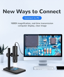 กล้องจุลทรรศน์อิเล็กทรอนิกส์ไร้สาย ขยายภาพ 1600 เท่า ขนาดพกพา หน้าจอ LCD ความละเอียด 1280x720 เชื่อมต่อ WiFi สำหรับงานตรวจสอบอุตสาหกรรม รุ่น MS5-B Trin - Product Image 5