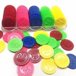 Jetons de poker ronds en plastique colorés sans valeur nominale, personnalisables, pour jeux de société et fêtes - Product Image 1