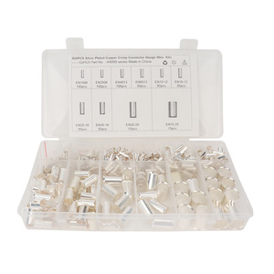 IQIHUI Crimp Connector Kit 520Pcs Silver Plated Copper Wire <b>Terminals</b> Lug <b>Terminal</b> Assortment Box Set - Product Image 1