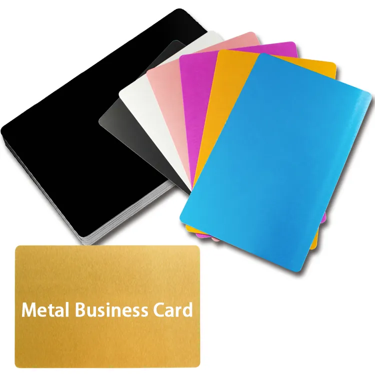 Blank Aluminum Stainless Steel Business Card For Laser Engraving With Logo And QR Code Laser Metal Card Name Place Cards