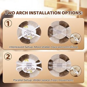 <span class=keywords><strong>Tapis</strong></span> de gymnastique pour bébé 6-en-1 avec 5 jouets démontés <span class=keywords><strong>Tapis</strong></span> d'activité confortable pour bébé pour chambre salon sol - Product Image 4