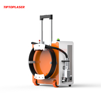 Nettoyeur laser à impulsions Raycus 500W, portable, avec valise, pour la restauration des métaux, l'élimination de la peinture, le nettoyage de l'huile et le traitement des surfaces