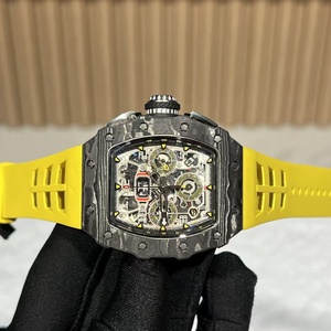 Men's Luxury Watch Blue Crystal Glass 11-03 <b>Red</b> Carbon Fiber Flyback Timing Racing Sport High Quality Automatic Watch - Product Image 3