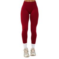 Leggings de yoga para mujer con efecto fruncido en V en los glúteos, hasta el tobillo, transpirables, elásticos en cuatro direcciones, control de abdomen, pantalones de fitness para gimnasio OEM ODM
