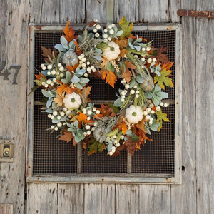 Venta Directa de Fábrica, Guirnalda de Plástico con Hojas de Arce y Calabaza para Decoración de Otoño y Acción de Gracias, 40/45cm - Product Image 2