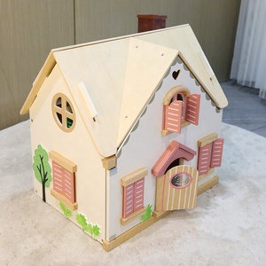 Villa <span class=keywords><strong>château</strong></span> en <span class=keywords><strong>bois</strong></span> à deux étages pour enfants avec fumée, style européen, petite maison en <span class=keywords><strong>bois</strong></span> à construire soi-même avec toit pour enfants - Product Image 3