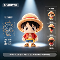 Figurines Chibi One Piece à grosse tête Luffy, Zoro, Chopper, Ace, Hancock, Boîtes mystères, Ornements d'anime, Jouets à presser en mousse PU