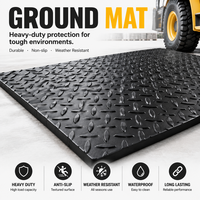 Tapis de sol en plastique HDPE avec trou de poignée, plaque de protection de chantier portable
