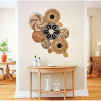 Offre Spéciale artisanat jonc de mer tenture murale assiettes pour la décoration de la maison vietnamien tissé jonc de mer mur panier décor décoration murale