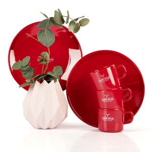 Ensembles de vaisselle en mélamine avec décalcomanie personnalisée entièrement imprimés Technique du gel avec motif végétal pour le dîner ou la salade - Product Image 2