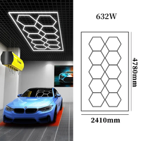 Haute puissance Garage led éclairage hexagone luminosité réglable led hexagone lumière pc corps faisant la machine hexagonale led lumière drl