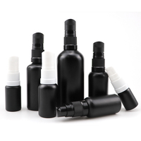 1 Unze leere farbige kosmetische Kristall Farb behälter 30 ml Öl Parfüm abgerundete farbige schwarze Flaschen 30 ml Sprüh flasche Glas