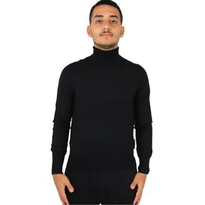 Uma24016lu dolcevita nero classico Cool Cashmere maglieria con stampa 3D Logo chiusura a cerniera per la stagione autunnale e invernale - Product Image 1