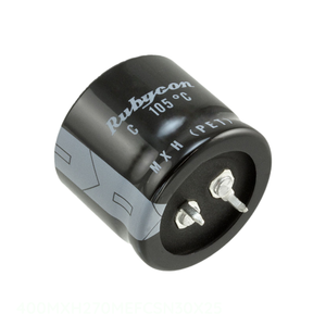 Condensador Original de Aluminio de 270 uF, 20%, 400V, Tipo SNAP TH 400MXH270MEFCSN30X25 - Product Image 1