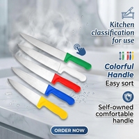 Couteau de chef moderne Suisen, lame en acier inoxydable, manche en plastique PP, orientation réglable, finition satinée écologique, 2,8 mm