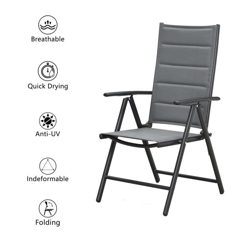 New arrival outdoor patio furniture rectangular dinning table folding chair dinning sets