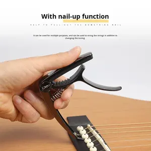 Accordeur en alliage de zinc électroplaqué, accessoires de <span class=keywords><strong>guitare</strong></span> pour guitares folk et électriques, double usage, emballage haut de gamme - Product Image 3