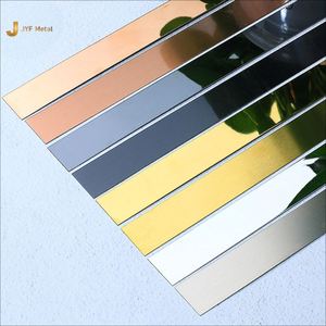 Bande de finition plate en métal moderne EX057, étanche et durable, pour les bords des carreaux, les murs, les meubles, la décoration des armoires, OEM en acier inoxydable - Product Image 2