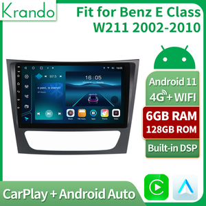 Krando เครื่องเสียงรถยนต์ระบบแอนดรอยด์, สำหรับ <span class=keywords><strong>Mercedes</strong></span> Benz W211 <span class=keywords><strong>2002</strong></span>-2010นำทาง GPS เครื่องเล่นวิดีโอมัลติมีเดียในรถยนต์ - Product Image 2