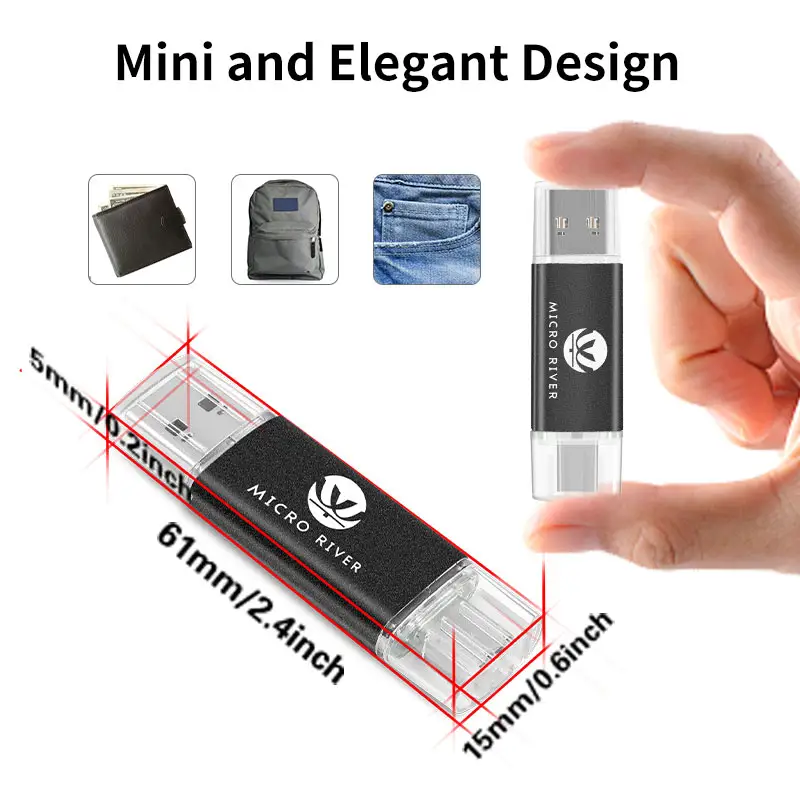Otg אנדרואיד 2.0 כונן הבזק USB סוג דיסק פלאש דיסק 2 ג 'יגה-b 4 ג' יגה-b 16 ג 'יגה-b 64GB 128 כונן GB עט עם לוגו