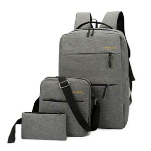 Mochila para Portátil Oxford de Gran Capacidad, 3 Piezas/Juego, 17 Pulgadas, Impermeable, USB, 24L, Marco Externo Desmontable, Unisex, para Negocios - Product Image 1