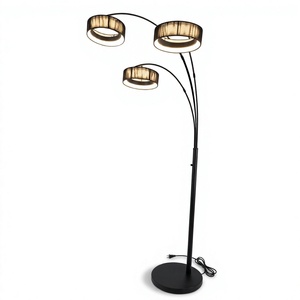 Lámpara de Pie Moderna de Metal, Pantalla Giratoria Marrón, Base E26, LED Blanco Cálido 2700K, Altura Ajustable, Uso Residencial, Lumetal Vietnam - Product Image 1