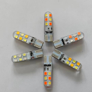 Coche Auto LED 194 W5W 12SMD T10 12 LED SMD 2835 cuña Led bombilla lámpara silicona de alta calidad 10 Uds decoración 12V Universal - Product Image 1