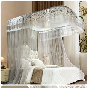 <span class=keywords><strong>Mosquitera</strong></span> avanzada con guía en forma de U <span class=keywords><strong>para</strong></span> uso doméstico, novedad 2026 <span class=keywords><strong>para</strong></span> dormitorio, sin soporte de instalación, riel grueso telescópico de suelo - Product Image 2