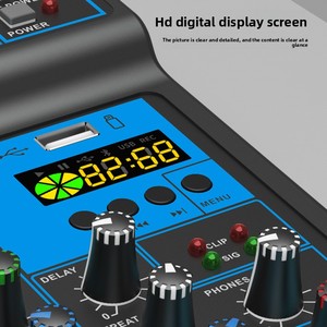<span class=keywords><strong>Mezclador</strong></span> GAX-UT4 sin Controlador <span class=keywords><strong>de</strong></span> 4 Canales para el Hogar, Escenario, Bodas, Tarjeta Colorida, Transmisión en Vivo, Escenario Doméstico, <span class=keywords><strong>Mezclador</strong></span> <span class=keywords><strong>de</strong></span> DJ con Bluetooth y USB - Product Image 2