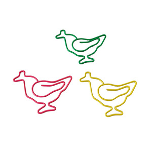 Clip en papier <span class=keywords><strong>pingouin</strong></span> coloré et écologique de forme personnalisée, avec logo créatif, en <span class=keywords><strong>fil</strong></span> de fer recouvert de PET, de fabrication professionnelle - Product Image 1