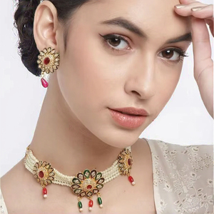 Exclusivo Juego de Joyería Chapada en Oro Hecha a Mano por Diseñadores para Niñas y Mujeres, Incluye Collar, Aretes y Anillo para Regalo de Boda y Fiesta - Product Image 3