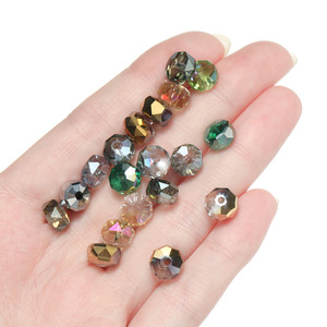 Cuentas facetadas de cristal en forma de diamante para la fabricación de joyas, cuentas sueltas de vidrio transparente de 8 mm, accesorios para bricolaje. - Product Image 3
